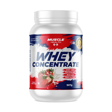 Whey Protein Concentrado Morango Muscle Health 907g