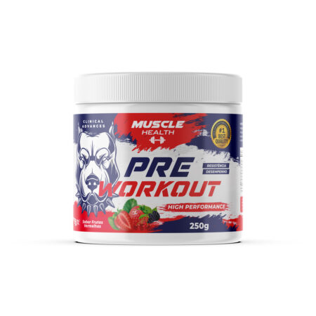 Pré Treino Pré Workout sabor Frutas Vermelhas Muscle Health 250g