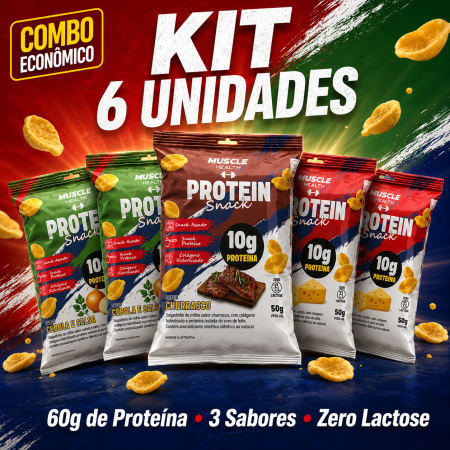 Combo Snack Protein 6 pacotes (2 de cada sabor)